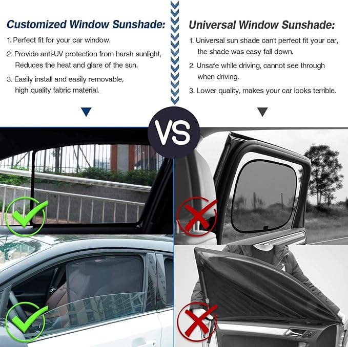 Cartist Car Side Window Shades for Honda CR-V CRV 2017-2022 Accessories Sunshades Window Sun Shade Covers Magnet Mesh Shades Protector Sun Shield and UV Rays Privacy Protection 4PCS