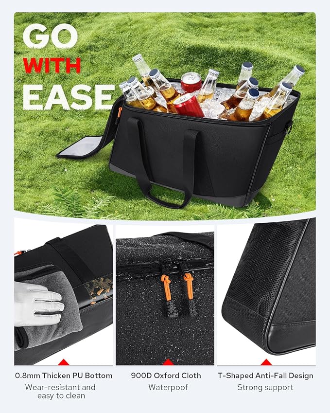Benlari Saddlebag Cooler Bag, Insulated Saddle Bag Cooler Leakproof PVC 900D Oxford Motorcycle Insert Cooler Fit for Harley Touring Road Glide Street Glide Road King Electra Glide 1993-2025 (2 Bag)