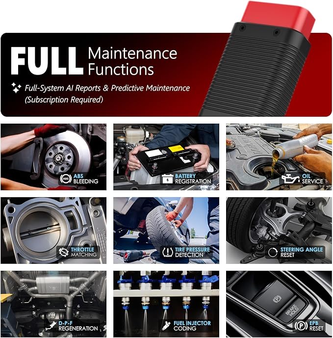 LAUNCH AIOBD AI-Powered Bluetooth OBD2 Scanner Full System AI-Assisted Diagnostic Tool OBD-II Code Reader Work with iOS/iPhone & Android