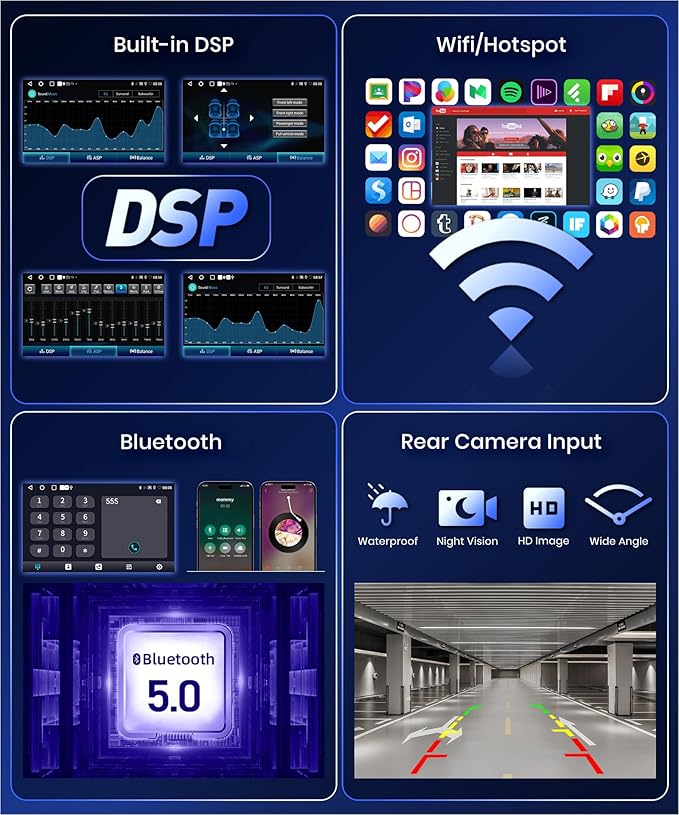 DSP 2G 64G Radio for VW Passat Jetta Golf Touran Seat Golf Beetle Car Stereo with Wireless Carplay Android Auto,7 inch IPS Touch Screen MirrorLink FM/RDS 26UIs GPS WiFi AHD Backup Camera MIC 36/40Pin