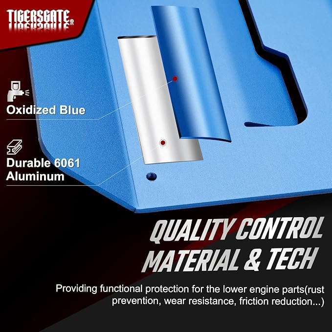 Aluminium Skid Plate Lower Engine Chassis Protection Guard for 2014-2023 Harley Touring Street Electra Road Glide King, Blue