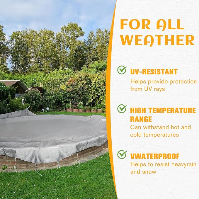 Tarps Heavy Duty Waterproof, 12 Mil Silver Heavy Duty Tarps with Grommets Reinforced Edges, UV Resistant, Tear&Fade Resistant, Small Cover for Under Tent, Rain, Roof, 3 * 6FT