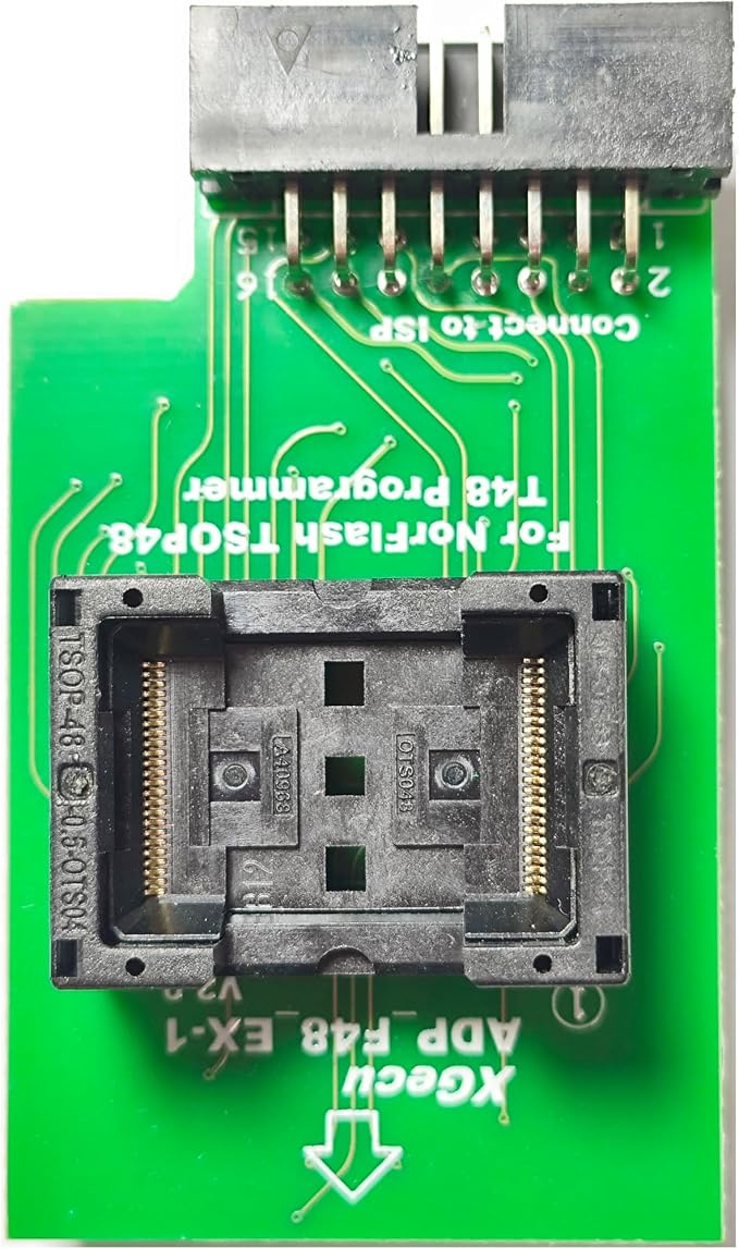 TSOP48 Adapter ADP_F48_EX-1 V2.0 for Nor Special Adapter for with Xgecu T48 Only Use On T48 Programmer (TL866-3G) ICS Flash Socket Chip Reader Writer Programmer