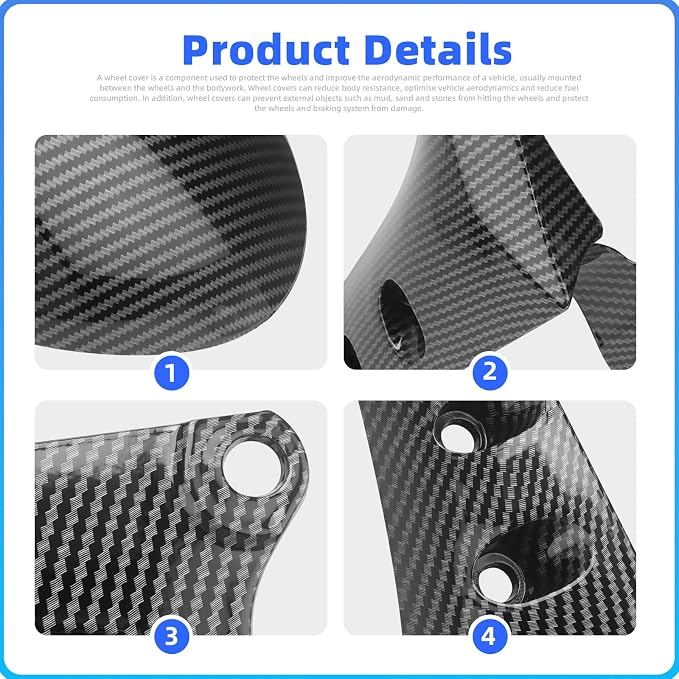 Motorcycle Front Fender, Tire Hugger Fender Mud Guard for Y-AMAHA YZF R1 R6 R10, Front Wheel Mudguard Splash Guard Fit Fairings Parts (Matte Black)