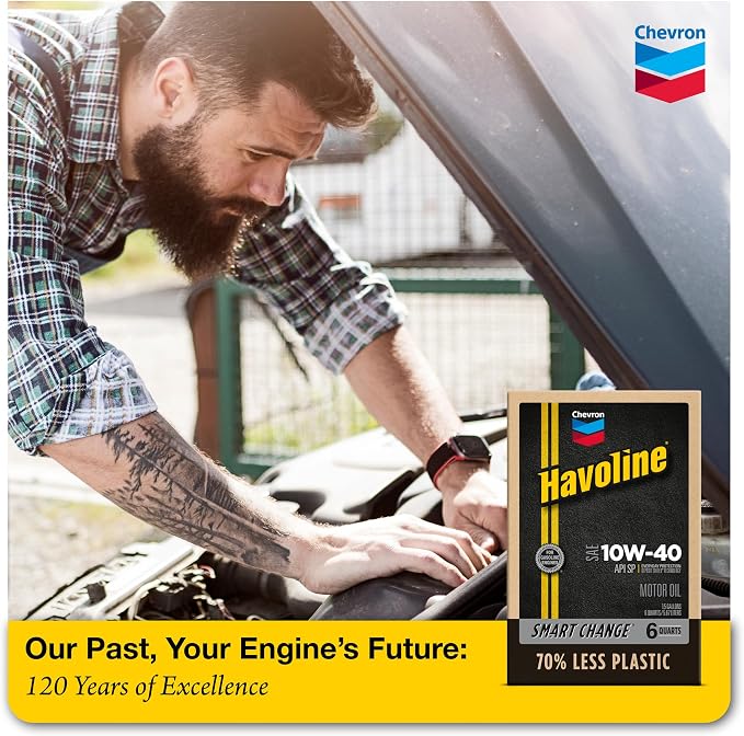 Havoline Motor Oil 10w40 Smart Change Engine Oil, 10W-40, 6 Quarts, Pack of 2