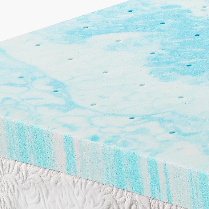 OLIXIS 3 Inch Twin Size Gel Infused Memory Foam Mattress Topper, Soft Breathable Cooling Bed Pad, a Comfortable Bed Mattress Overlay for Bedroom, RV, Camper and Sleeper Sofa, CertiPUR-US Certified