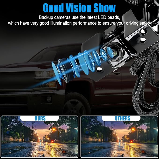 Backup Rear View Camera Compatible with 2014 2015 Silvera-do Cheyenne Sierra 1500 2500HD 3500HD Park Assist Reverse Cameras Replaces 22803702 23306741