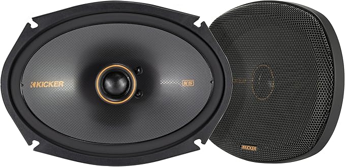 KICKER 51KSC6904 KS-Series 6x9 Coaxial Speakers with 1" tweeters, 4-Ohm, Pair