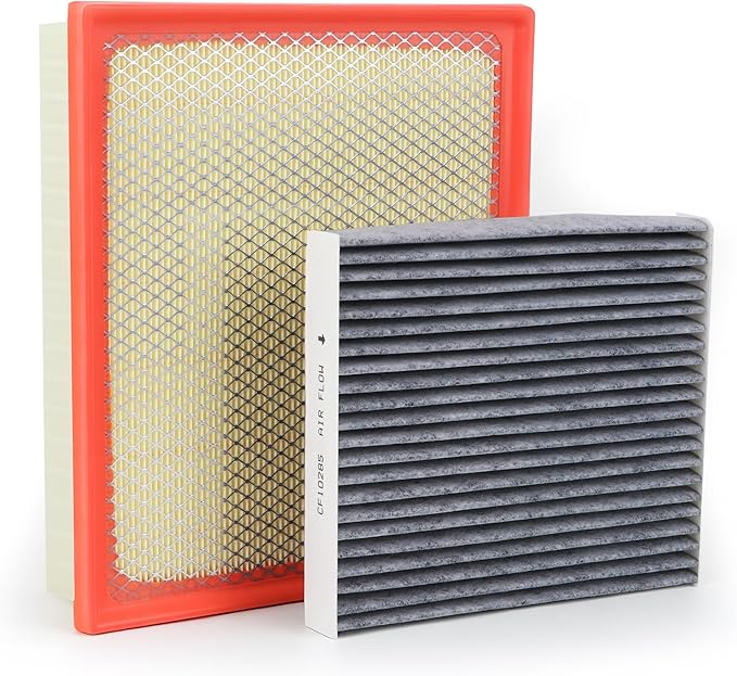 Engine And Cabin Air Filter kit for Sequoia 5.7L (2014-2022),Tundra 5.7L 4.6L (2014-2021), Replaces 17801-0P100, 87139-30040,CF10285