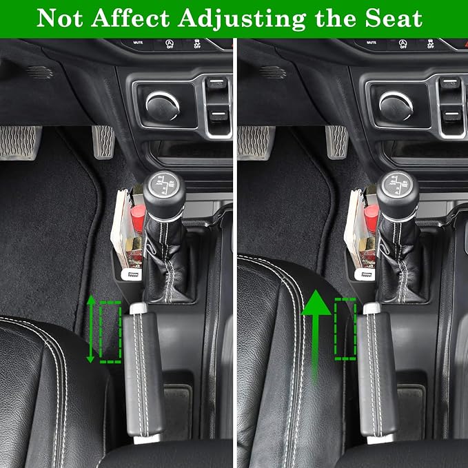 Center Console Organizer Bundle with Sun Visor Repair Kit Fitment for 2018-2022 2023 Jeep Wrangler JL JLU and Gladiator JT Accessories Gear Shift Side Tray Organizer,Hanging Armrest Storage Box