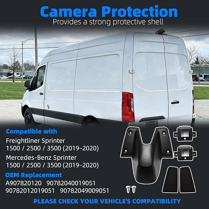 A907820120 Backup Camera Housing Compatible with Freightliner & Mercedes-Benz Sprinter 1500 2500 3500 2018-2020, Rear View Camera Housing, Stable Sprinter Backup Camera Housing