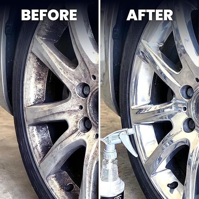LANE'S New Aluminum Car Wheel Cleaner | Acid Rim Cleaner and Brightener | Brake Dust, Oxidation & Rust Remover for Motorcycles, Cars, Trucks | Shines & Eliminates Hard Scrubbing | 1 Gallon, 2 Pack