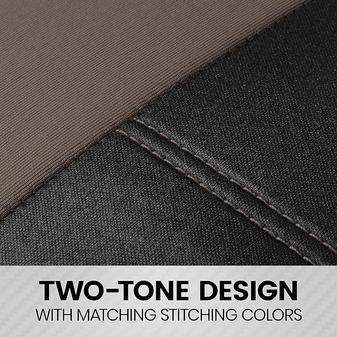 BDK carXS Seat Covers for Cars, Beige Two-Tone Car Seat Covers with Matching Back Seat Cover, Made to Fit Most Auto Truck Van SUV, Interior Car Accessories, Car Seat Cover Full Set