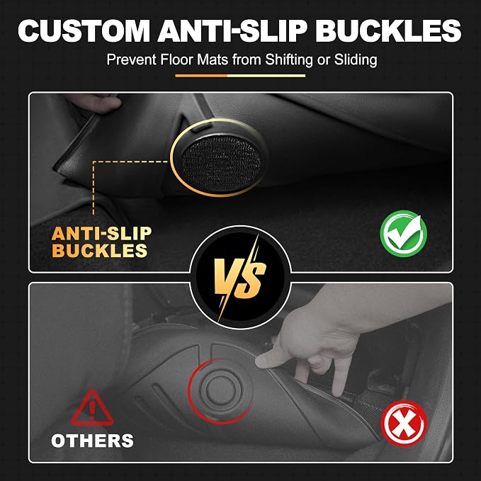Floor Mats for Mercedes Benz GLE 2016-2019 & ML Class 2012-2015 350/400 | 63 AMG S, All Weather TPE Floor Liners Custom Fit GLE & ML Car Mats, Black