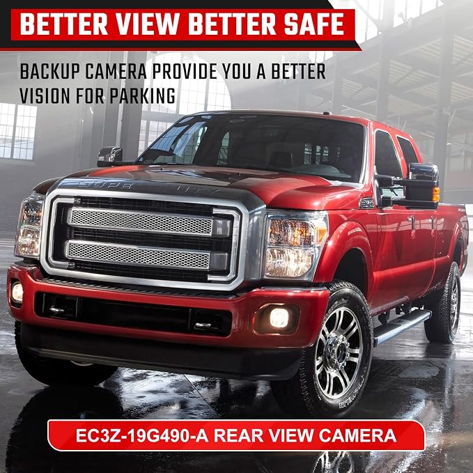 Backup Camera Rear View Camera Fit for Ford F250 F350 F450 F550 Super Duty 2013 2014 Parking Park Assist Camera Replaces #EC3Z-19G490-A