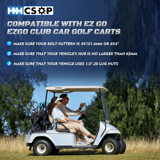 HHCSOP 4x4 Golf Cart Wheel Spacers 1.5 inch ATV Wheel Adapters for EZ GO EZGO Club Car, 4PCS 4x101.6mm Wheel Spacer Hub Bore 62mm with 1/2" Studs - Silver