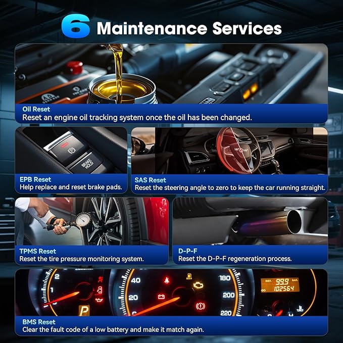 All Systems OBD2 Scanner, MA200 V6 Car Code Reader for Most Car Models of 6 Manufacturing Groups, with 6 Services Full OBD2 Live Data Battery Test Diagnostic Scan Tools Lifetime Free Upgrade