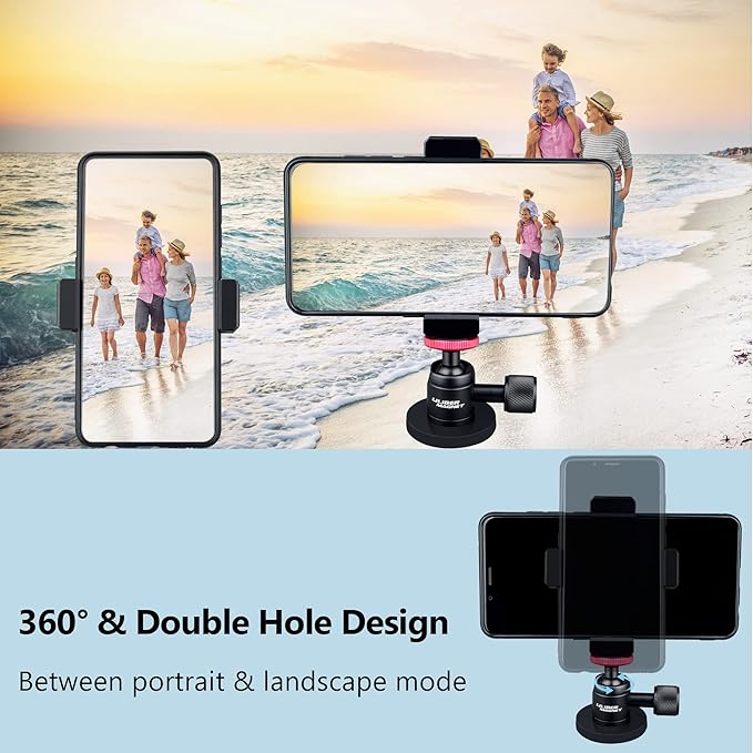 ULIBERMAGNET Magnetic Phone Mount Holder, 360° Rotate with Mini Ball Head Compatible with Smartphone for Cars,Jeep,Boats, Motorcycles