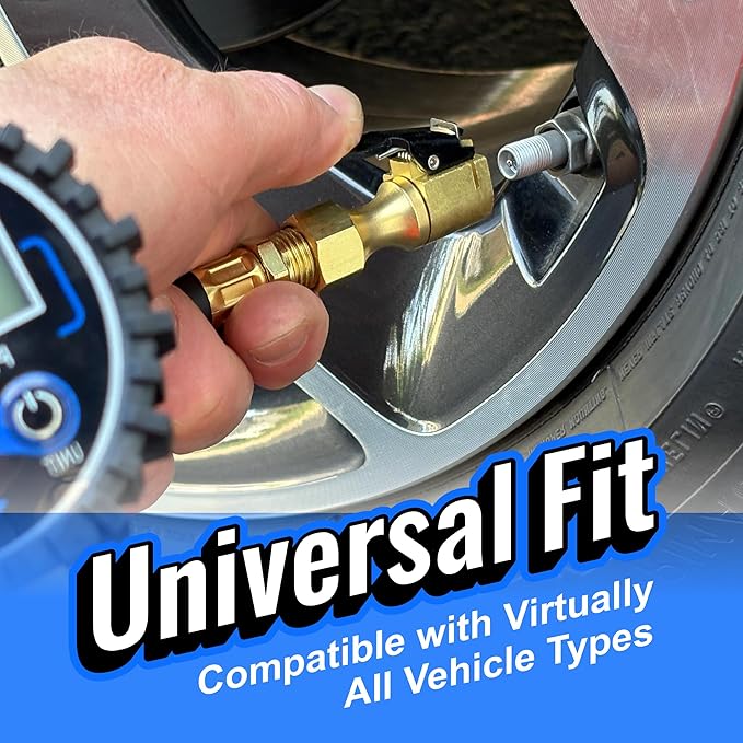 Chuck Mates Premium 1/4" NPT Quick-Connect Tire Inflator Chuck with SimpleSeal - Closed-Type (2 Pack)