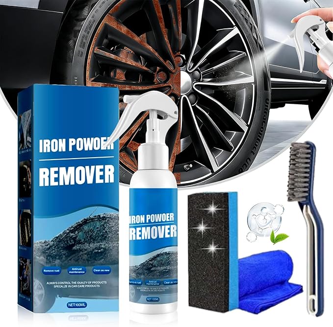 Multi-Functional Quick-Acting Rust Removal Spray, 2026 New 100ml Multipurpose Iron Powder Remover Spray for Car, Fast-Acting Formula & Easy Sprays Application for Metal, Bikes, Tools (100ML)