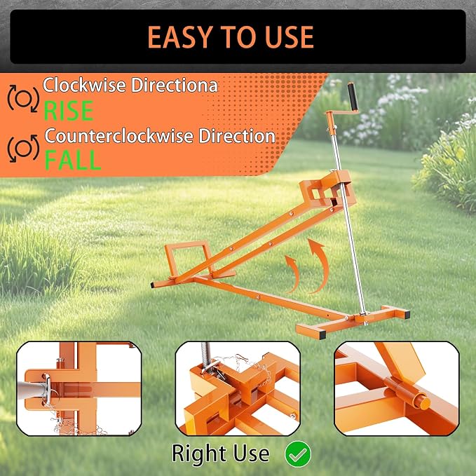 Lawn Mower Lift Jack - Lifting Platform 882 lbs Capacity for Lawn Mowers & GardenTractors with Manual & Power Tool Handles