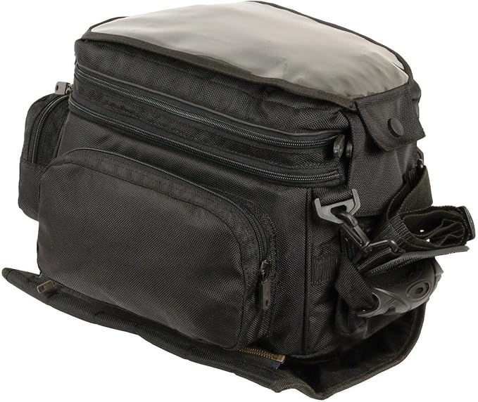 Motorcycle Motorbike Extra Large Magnetic Tank Bag Nylon Back Pack Black New