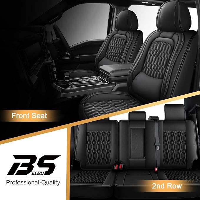 for Ford 2025 2026 F150 Seat Covers 2009-2026 F250 F350 F450 2017-2026 | Premium Handmade Leather Waterproof Fits Not Only SuperCrew Lightning King Ranch Platinum Tremor SVT Raptor