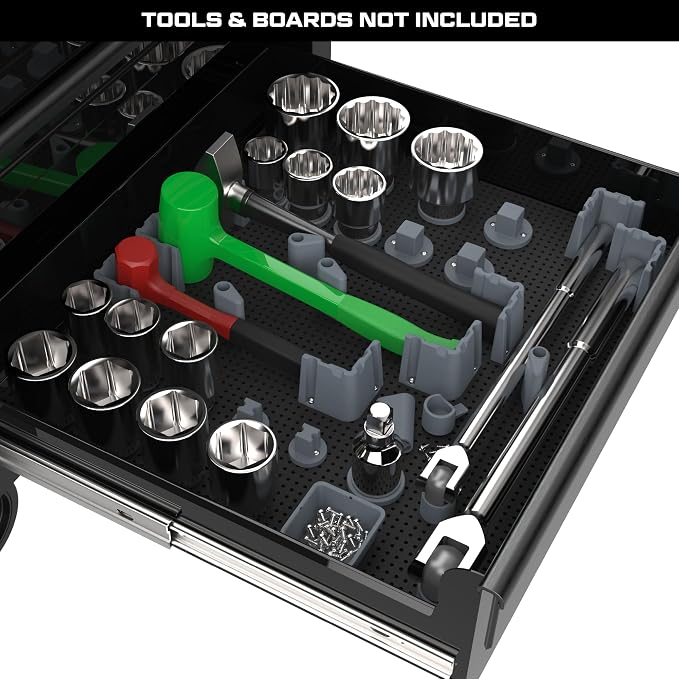 Modular Tool Organizer Bundles - Tool Box, Socket Organizer & Wall Panel Organization System for Toolbox, Kit & Garage Storage - DIESEL & HEAVY EQUIPMENT BUNDLE