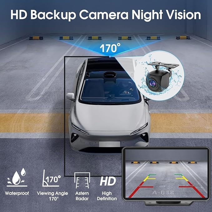 Carplay Screen for Car 7" HD Wireless Portable Car Play Touchscreen Stereo | Android Auto, Mirror Link, Backup Camera, GPS Navigation, Satellite Radio for All Vehicles, Voice Control, Bluetooth