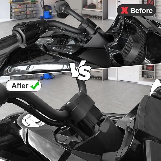 Aluminum 2" Rise Handlebar Riser Kit For Can Am Spyder RT 2020+ & F3/F3T/F3 Limited All Years | 1-3/4" Backward Handle Bar Adjustable Accessories (B)