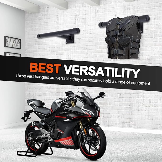 Yaocom Weight Vest Hanger Wall Mount Heavy Duty Tactical Gear Police Vest Holder Motorcycle Helmet Rack Stand for Gym Home Garage Train Armor Breastplate Backpack Organizers