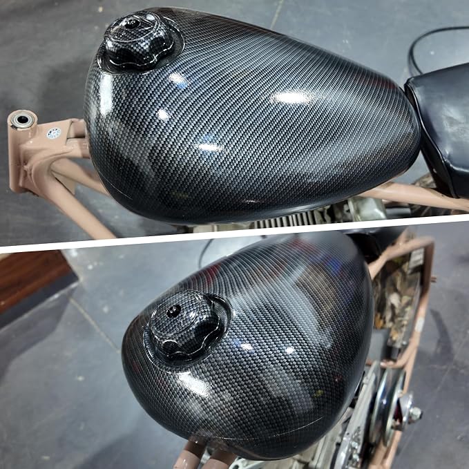 Gas Fuel Tank fit for Coleman CT200U-EX for Axis M200 for Hisun HS200-3 & 196cc Mini Bikes 5.5L capacity with Carbon Fiber Pattern