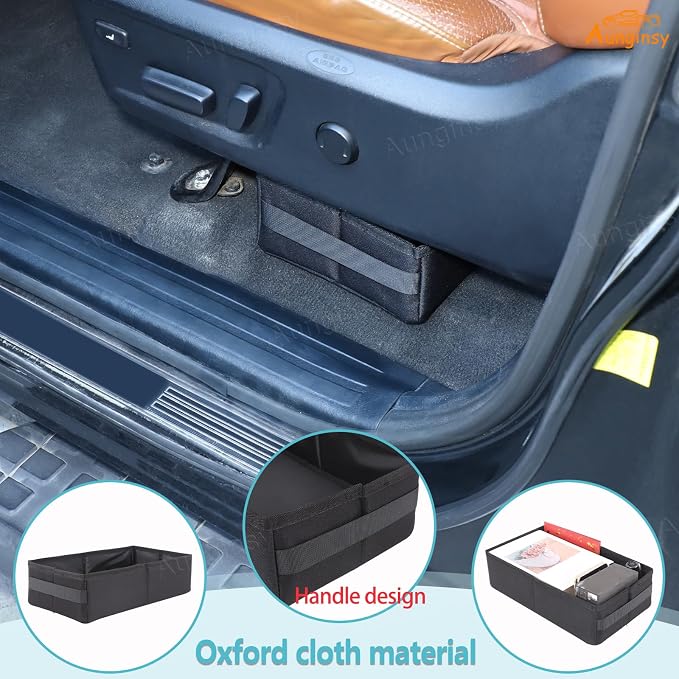 Aunginsy Front Row Driver's Under Seat Storage Bag Compatible with Toyota Tundra 2014-2021, Car Driver's Side Underseat Hidden Organizer Tray Storage Drawer Tool Box with Handle Accessories