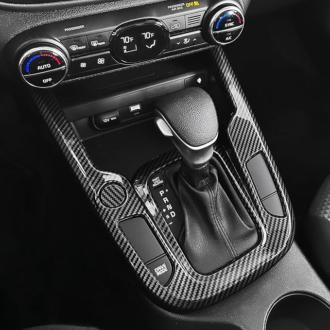 YOUTOOCAR Gear Shift Panel Cover Compatible with Kia Soul 2020-2026 Accessories (Carbon Fiber Pattern)