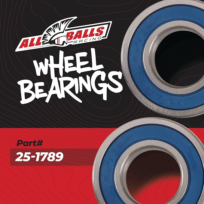 All Balls Racing 25-1789 Wheel Bearing Kit Rear Compatible With/Replacement For Yamaha YZF-R6 2017-2020