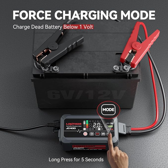 LOKITHOR JC400 9-in-1 Car Battery Charger and Cable04 X-Connect M8 Eyelet Terminal Accessory