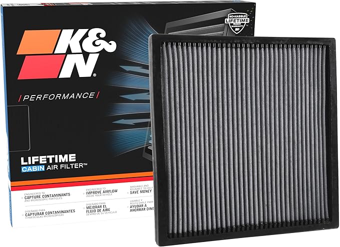 K&N LIFETIME Cabin Air Filter: Premium, Washable, Clean Air for your Cabin: Compatible with 2010-2015 Chervolet: Camaro, SS, ZL1, VF3017