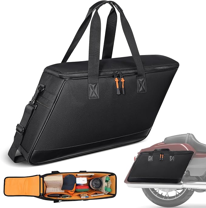 Amazicha Saddlebag Liner Bags 1 pcs Hard Saddle Bags Insert Storage Bag 900D Oxford Saddlebag Organizer Fit for Harley Davidson Touring Road Glide Street Glide Road King Electra Glide 1993-2025