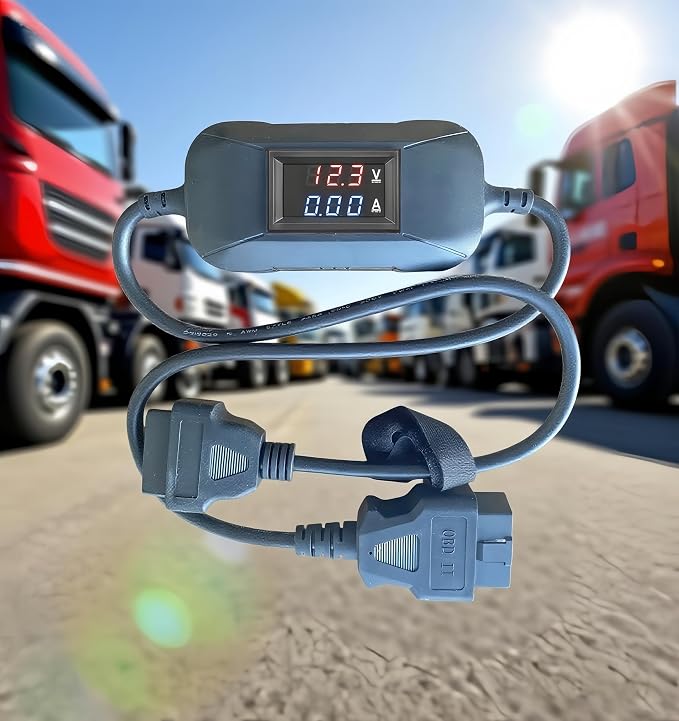 A0281 OBD2 Adapter 24V to 12V for Heavy Diesel Truck, for Launch X431 Easydiag 2.0/3.0/GOLO and Thinkdiag OBD2 Scanner. (Black)