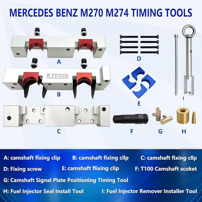 New Engine Camshaft Timing Alignment Tool Kit Compatible with Mercedes Benz M133 M260 M264 M270 M274 Engine Replace 270 589 00 6100, 270 589 01 6100
