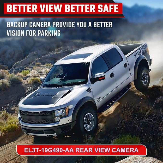 Backup Camera Rear View Camera Fit for F150 2010-2014 Mustang 2015-2020 Lincoln MKC 2015-2019 Parking Park Assist Camera Replace#EL3T-19G490-AA EL3Z-19G490-D BL3Z-19G490-B