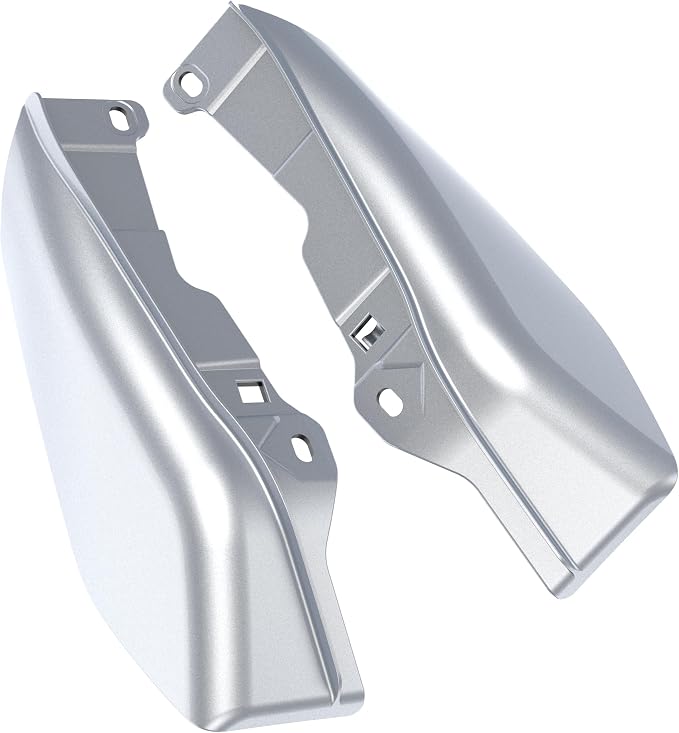 Color - Matched Mid Frame Air Deflectors Heat Shield, Perfectly Fit for Harley Touring Models 2009-2026 Baracuda Sliver