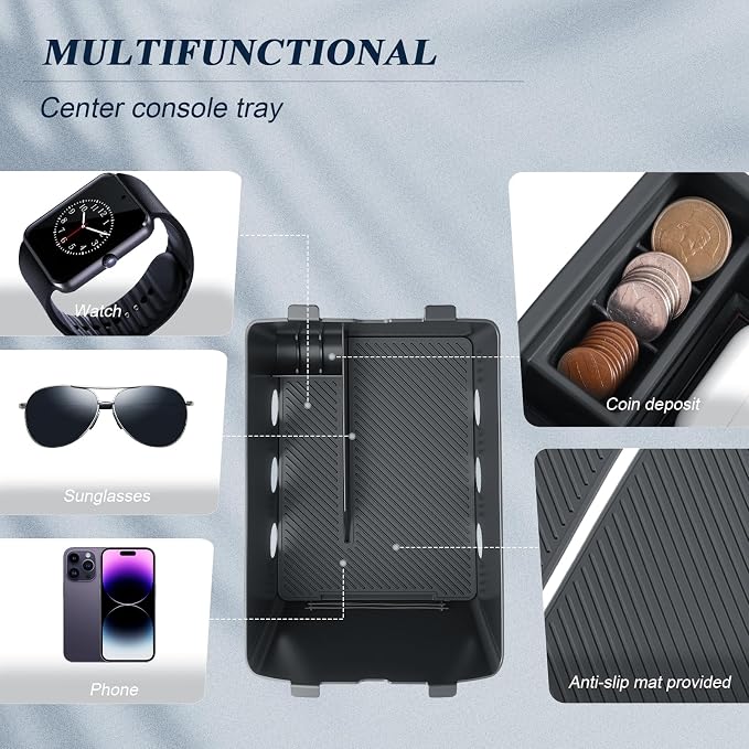 BIBIBO 3Packs for 2026 Hyundai Palisade Center Console Organizer 2026 Hyundai Palisade Calligraphy Console Armrest Tray & Lower Center Console Organizer 2026 Palisade Calligraphy Console Insert Tray