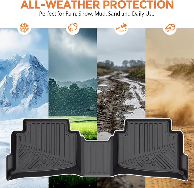 Floor Mats for Kia Seltos 2021-2025, Heavy Duty TPE All Weather Protection, Waterproof Non-Slip Black Car Liners for S | LX丨EX丨SX丨X-Line (Two-Row Floor Mats & Cargo Liner)
