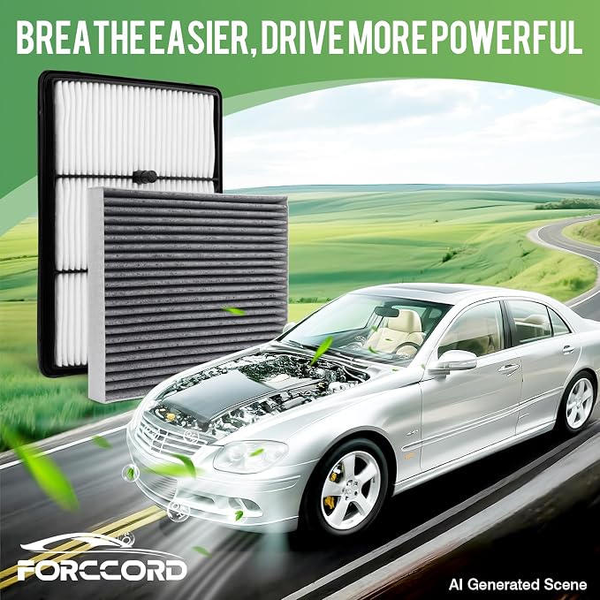 Cabin & Engine Air Filter Fit for Hyundai Ioniq 2017-2022 & Kia Niro 2017-2022 1.6L Activated Carbon Cabin Filter Replace#97133G2000 28113-G2100 Car Accessories