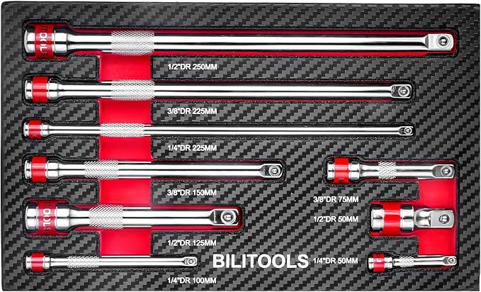External Torx Plus Socket Set with 9 PCS Wobble Extension Set