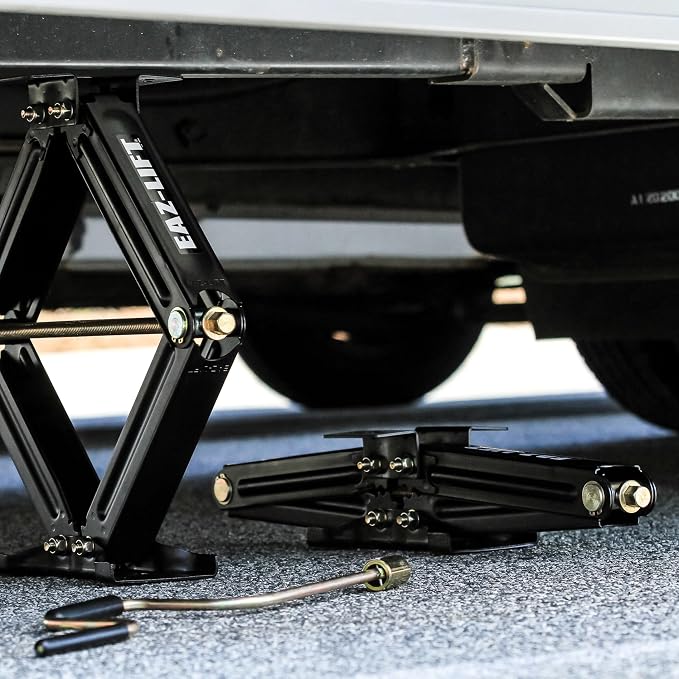 Camco EAZ-Lift 30-Inch Stabilizing RV Scissor Jacks - Features a 5,000lb Load Capacity - Heavy Duty Steel Construction - Set of 2 (48840)