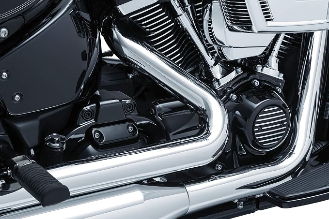 Kuryakyn 6457 Precision Transmission Shroud/Covering for Milwaukee-Eight Powerplants: 2018-19 Harley-Davidson Softail Motorcycles, Gloss Black