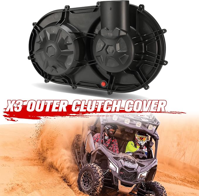 HAKA TOUGH X3 Outer & Inner Clutch Housing Cover for 2017-2022 Can Am Maverick X3 Max Accessories, Replace OEM # 420212505,720212508, 420212605