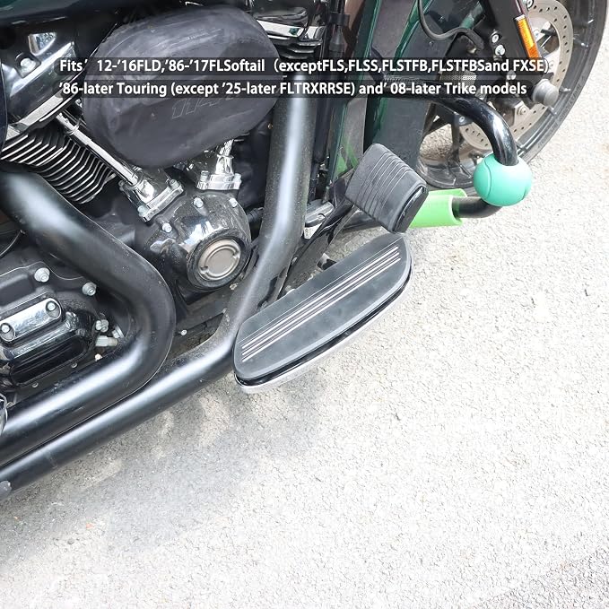 Streamliner Rider Driver Footboards Compatible with Harley Touring Road King, Street Glide, Electra Glide, Road Glide 1986-2024, Softail 1986-2017, FLD 2012-2016 Chrome